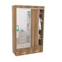 Vestidor Corsa 2 Puertas 1 Puerta Con Espejo 140X220 Blanco