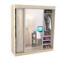 Vestidor 2 Puertas 1 Puerta Con Espejo 180X200 Blanco