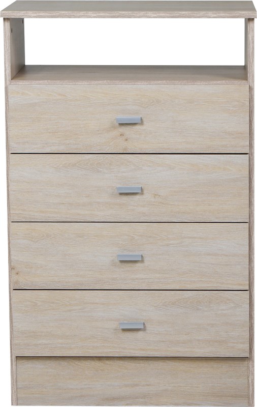 Chifonier ecopack 4 Cajones Fresno Blanco 95x59x37