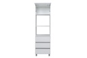 Modulo Multiuso Potenza 0.6 1Puerta 3Cajones blanco aluminio