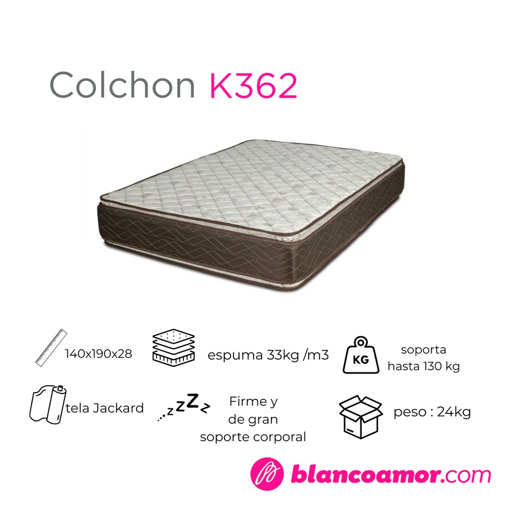 Colchon K362 Pillow Top 1.40 x 1.90 X 0.28