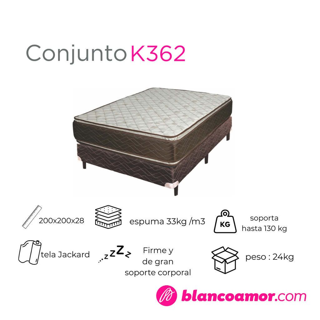 Conjunto de colchón y sommier 362 King 200X200