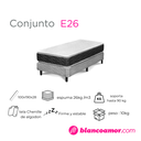 Conjunto de colchón y sommier  (Gani) E26 Con Pillow 100 X 190 X 28 