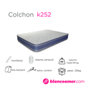 Colchon K252 1.40  X  1.90  X 25 Azul