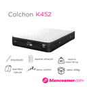 Colchon K452 2.00 X 2.00 X 0.27 Blanco C/Negro