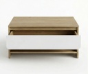 Mesa de living LOA con cajón (An: 90 Prof: 45 Al: 40)