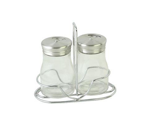 Set X 2 Esp Vidrio T/Metal C/Soporte Acero 23X5 Cm
