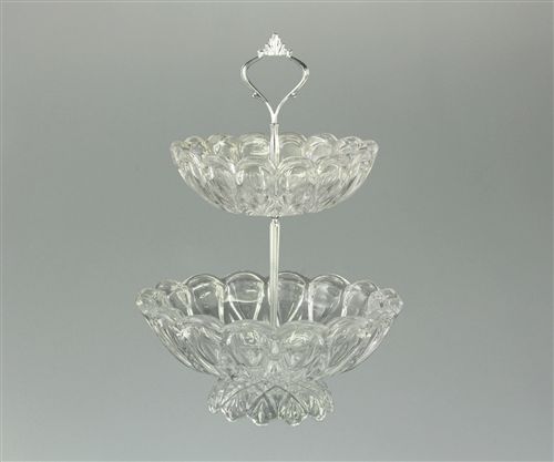 Plato De Vidrio Para Masas 2 Pisos Ondas 20/15Cm