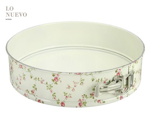 Molde Antiadherente Desmontable Redondo C/ Flores 28X7Cm