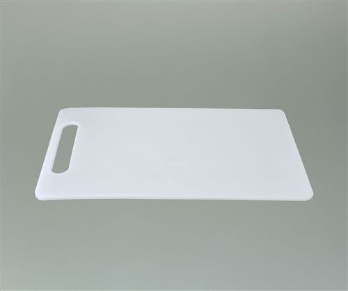 Tabla De Picar De Plastico Blanco Rectangular Con Mango 20X33 Cm -1-