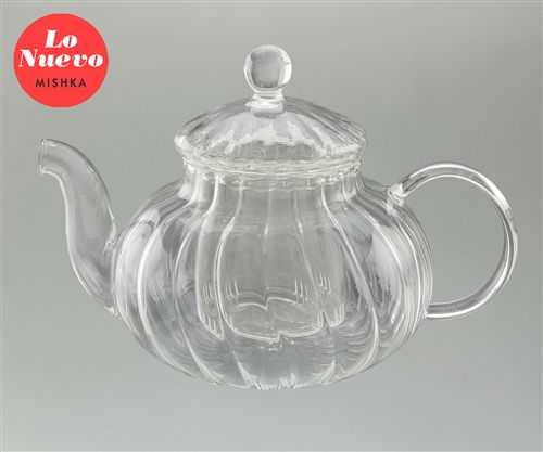 Tetera Vidrio Facetada Con Infusor 600Ml