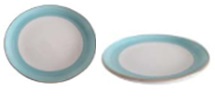 Plato Playo Ceramica 27Cm - Celeste