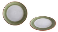Plato Postre Ceramica 20,5Cm - Verde