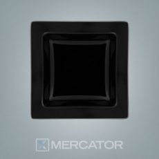 Discontinuado Plato Postre Nara 21 X 21 Negro