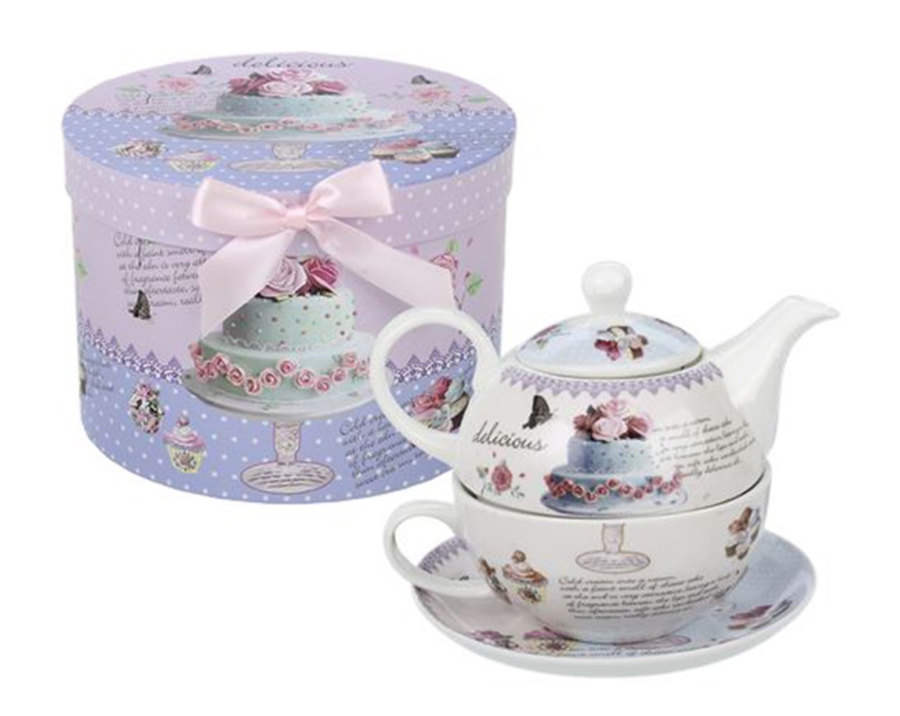 Set De Tetera Y Taza De Porcelana Cake
