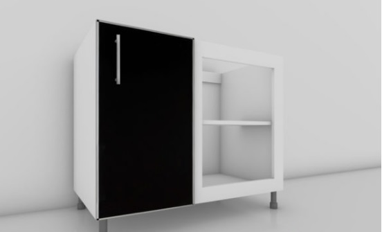 Bajomesada Lugano 0.98 Esq Negro Cto Alum