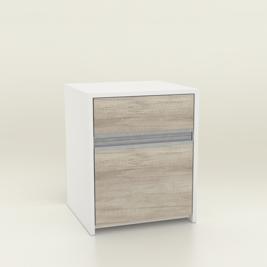 Mesa De Luz Teen Caj Y Pta. Blanco/Helsinki