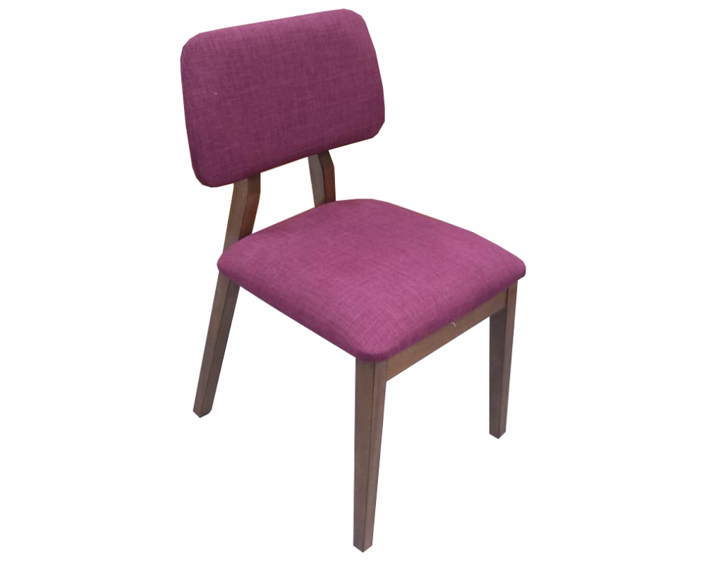 Discontinuada - Silla Rosse L Castaño Tapizado Chenille Uva