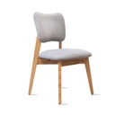 Silla Frida Roble Tap. Gris Claro