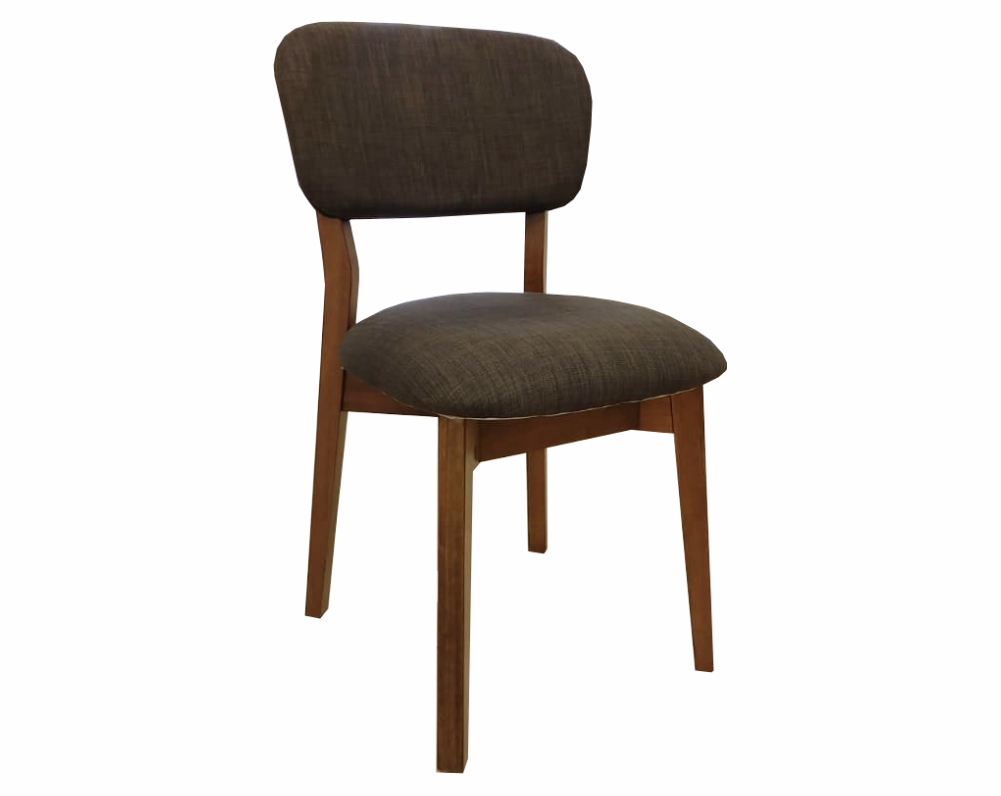 Silla Eyra L Castaño Chenille Ceniza