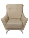 Sillon Renata 1 Cpo Cuerotex Bone G4 Pata Cromada