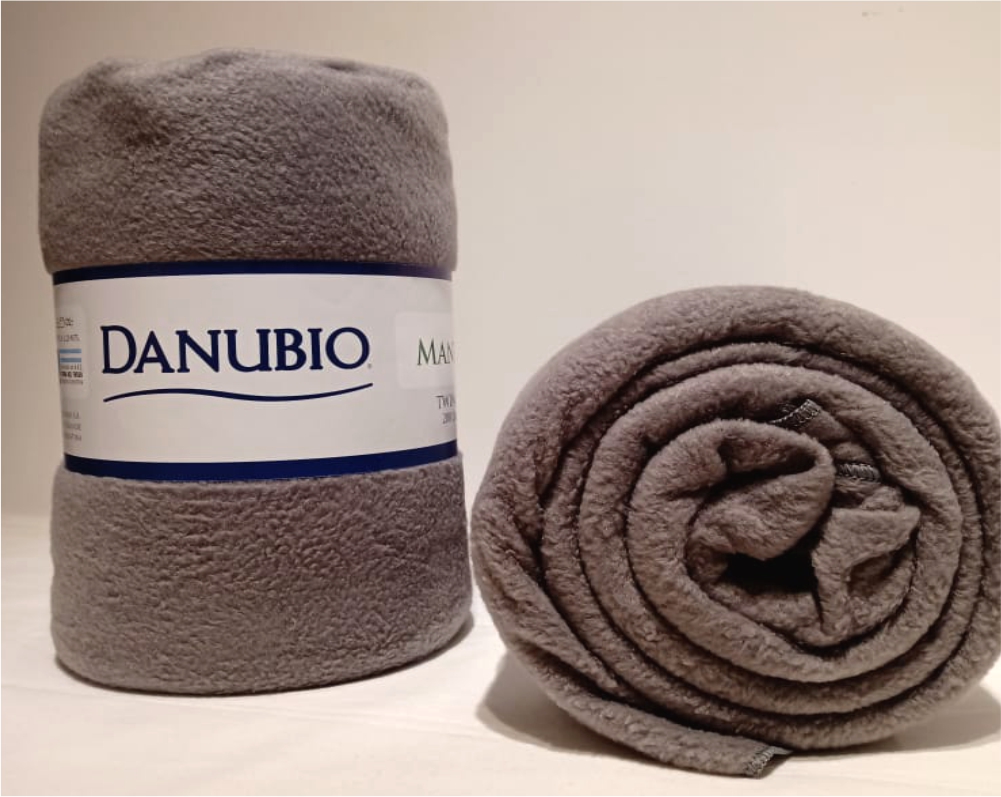 Manta Microfibra Danubio Flannel Queen Gris