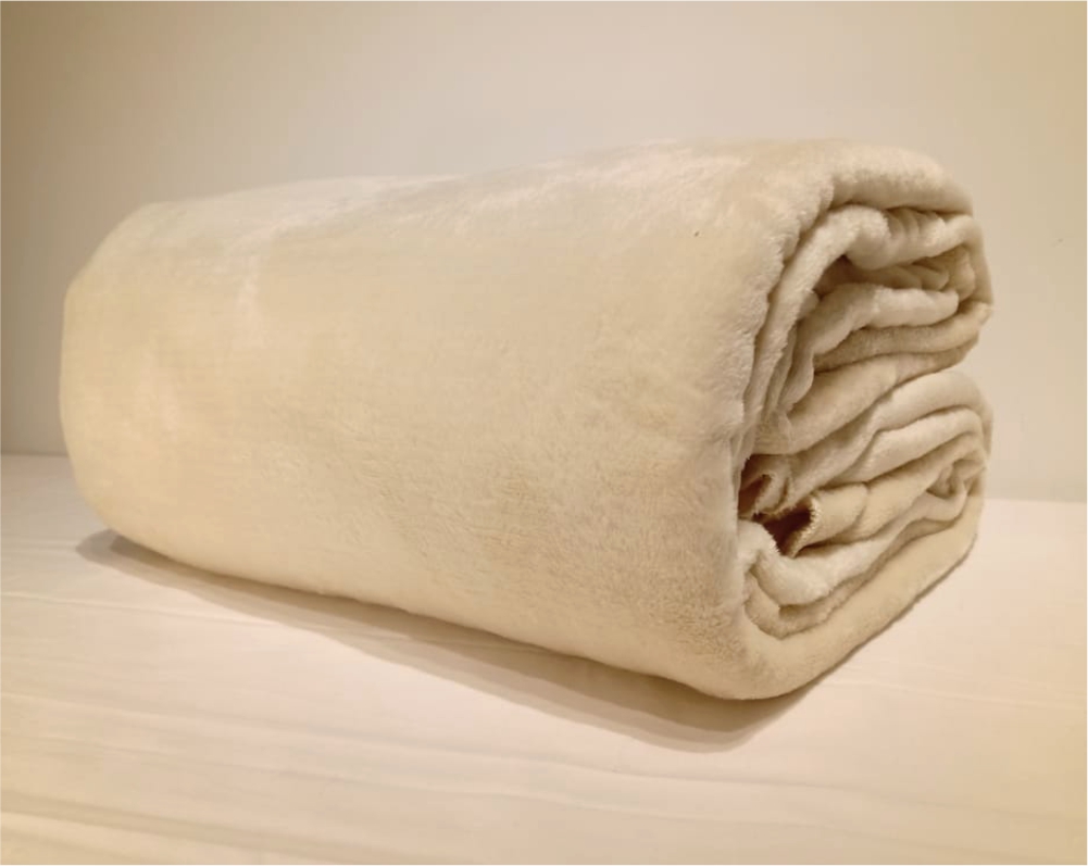 Manta Microfibra Danubio Flannel King Natural