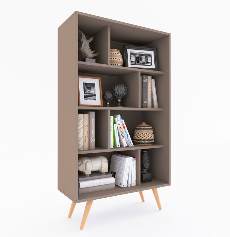 Estanteria de oficina Esc.4 Estantes Gris Cubanita 140 X 35 X 80 Cm