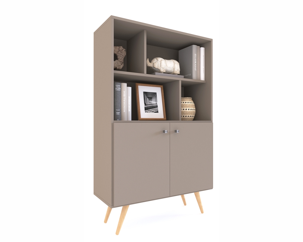 Biblioteca de oficina Esc. 2 Ptas 2 Est. Gris Cubanita 140 X 35 X 80 Cm