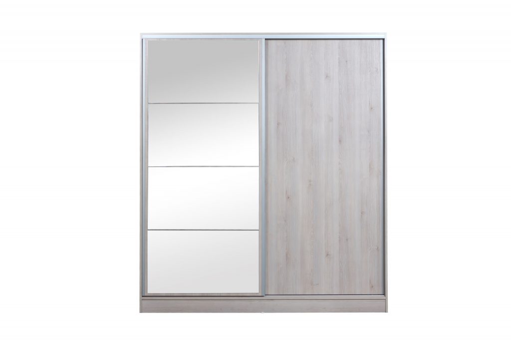 Placard Murano 1.80 Mts. Corredizo Pino Blanco c/espejo