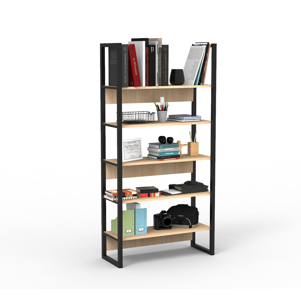 &quot;D&quot;- Estantería Biblioteca Industrial de oficina 180 X 89 X 35 Cm 5 Estantes Roble Natural