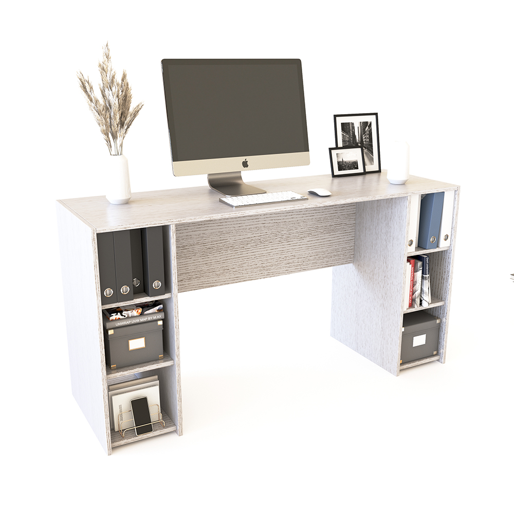 &quot;D&quot;- Escritorio de oficina Con Estantes Gris Sombra