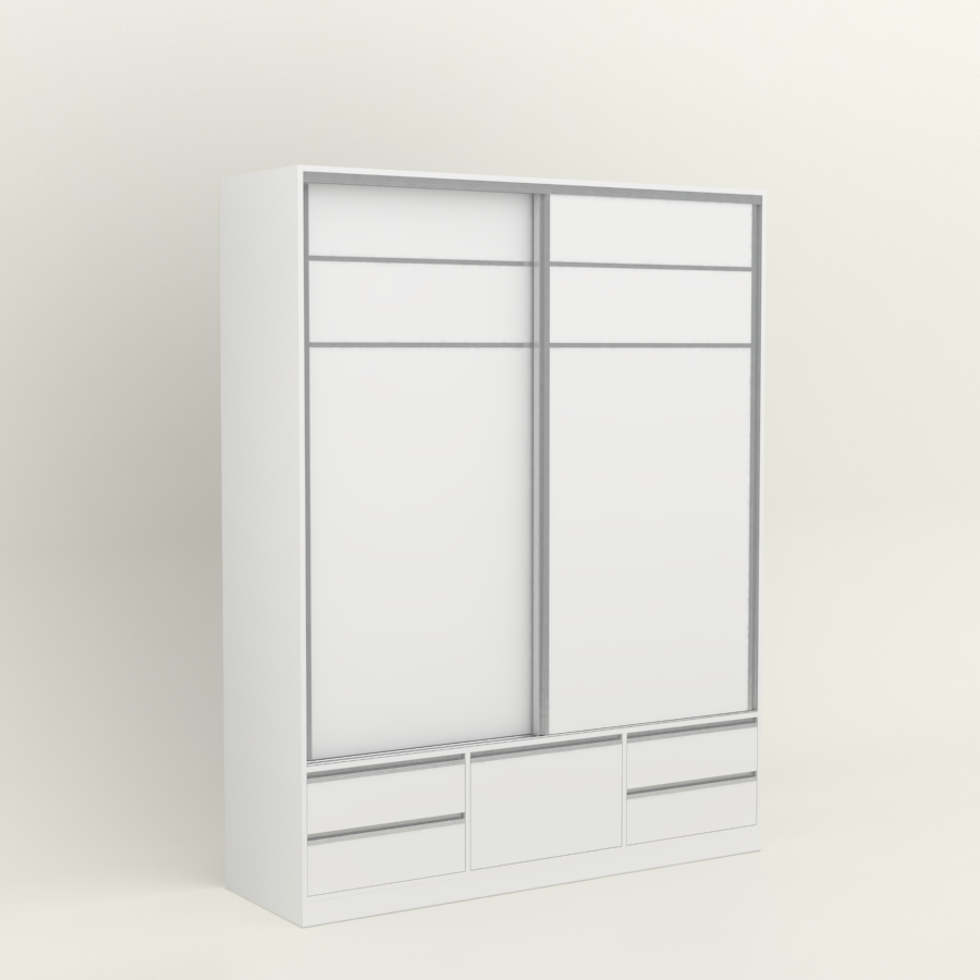 D - Placard Corredizo Tonini 1.80 X 2.30 Blanco