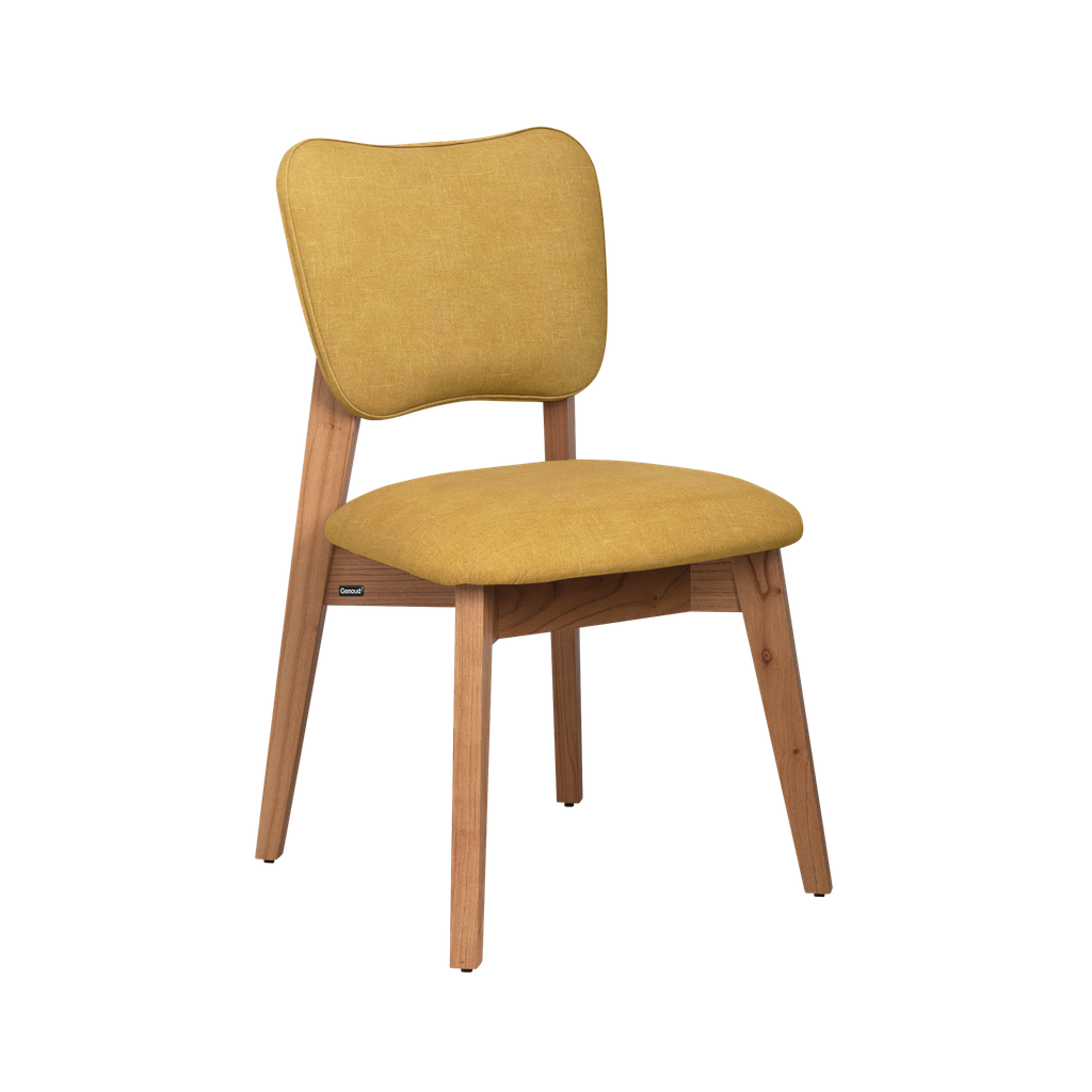 Silla Frida Roble Tap Mostaza