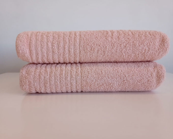 Set De Toalla Y Toallon Alcoyana Essencia 460Gr Rosa