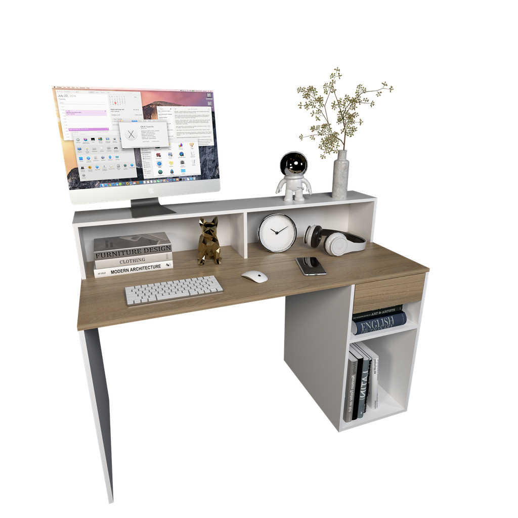 Escritorio de oficina Con Repisa Olmo Finlandes Everest