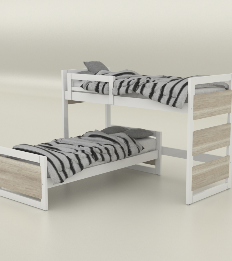 Discontinuado - Cucheta Esquinera Teen Blanco/Helsinki Con Baranda