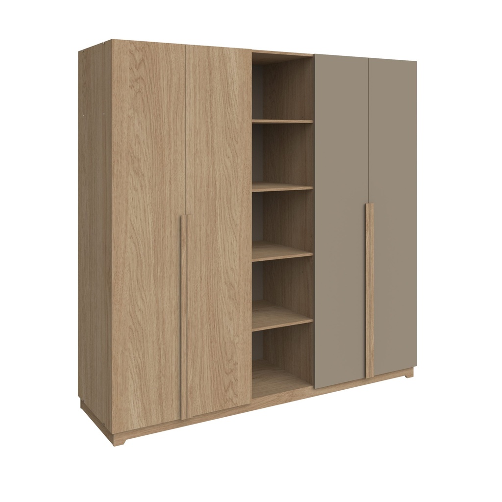 Ropero Nature 4 Puertas y 4Cajones 200x200x58cm(DNA02)