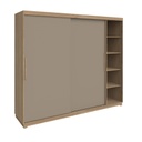 Ropero Nature 2Puertas corredizas 4cajones 200x230x58cm (DNA03)
