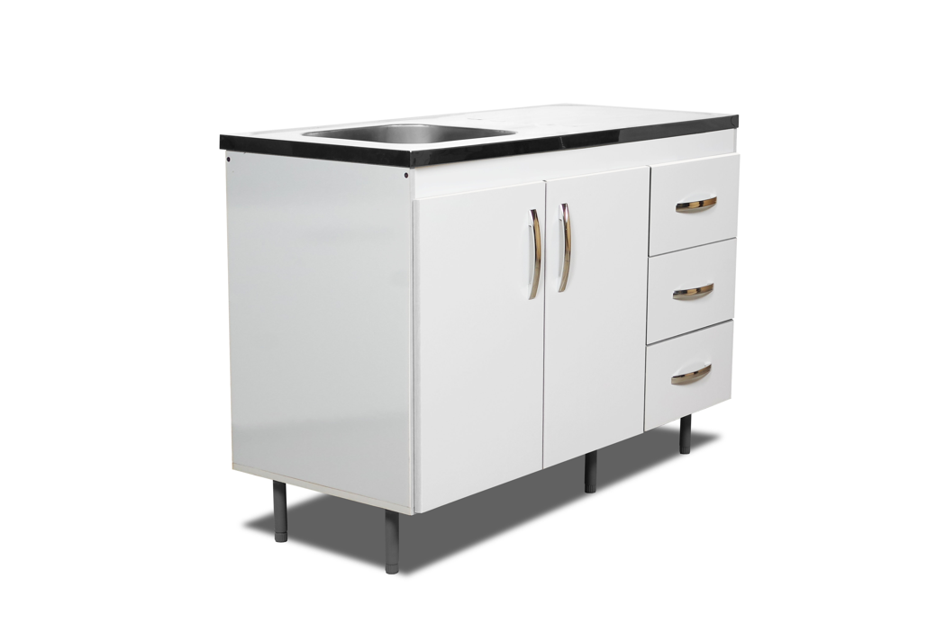 (D) Bajo Mesada Arco 1.20 C/ 3 Caj Blanco