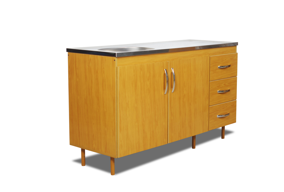 (D) Discontinuado - Bajo Mesada Arco 1.40 C/ 3 Caj Roble