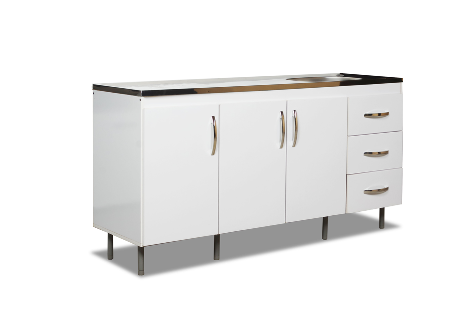 (D) Bajo Mesada Arco 1.60 C/ 3 Caj Blanco