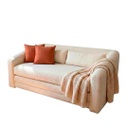 Sofa cama Ovy 1.70x0.90 Abierto:1.40x1.90 bucle vainilla