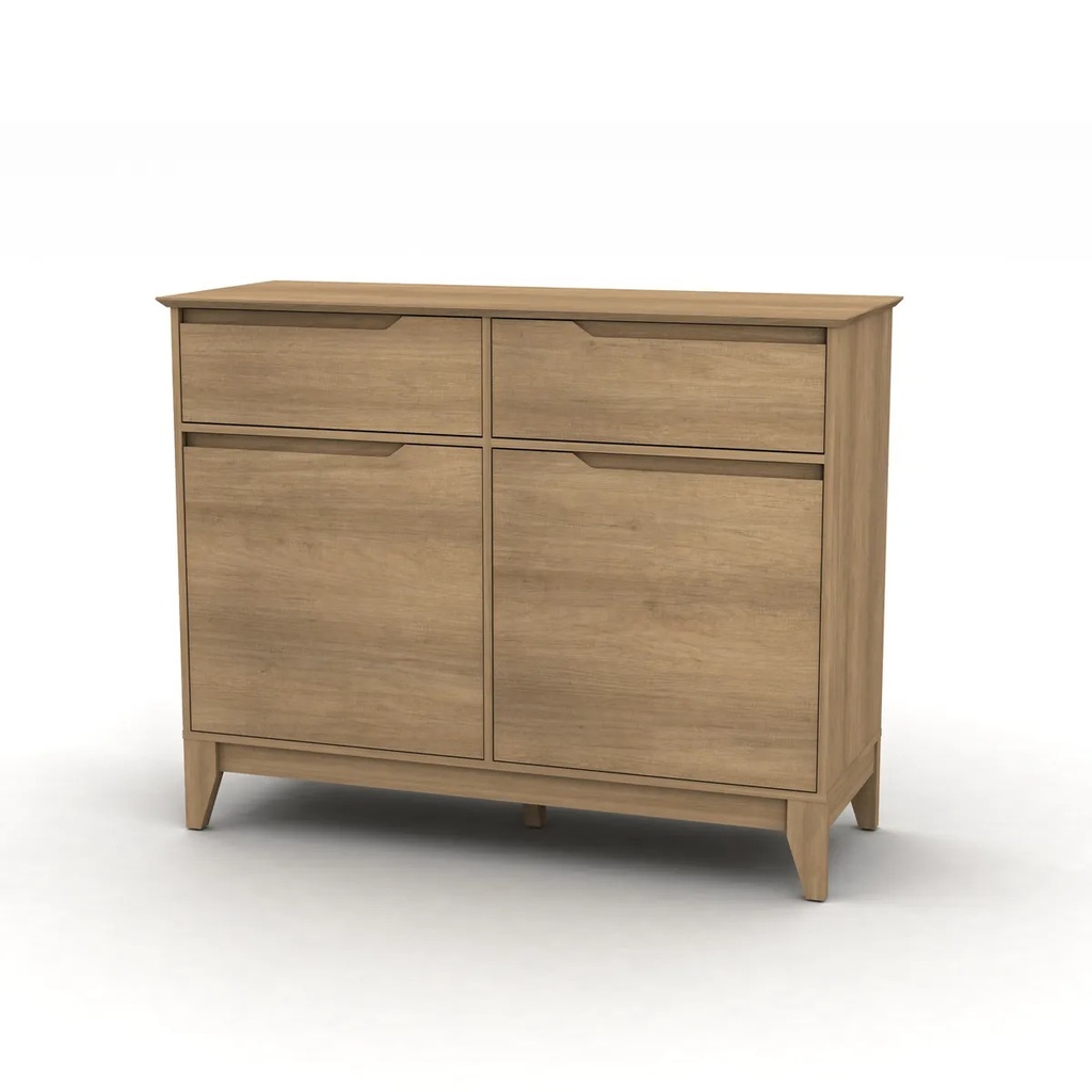 Bahiut Fusake con 2 puertas y estantes (An: 123 Prof: 47 Al: 95)