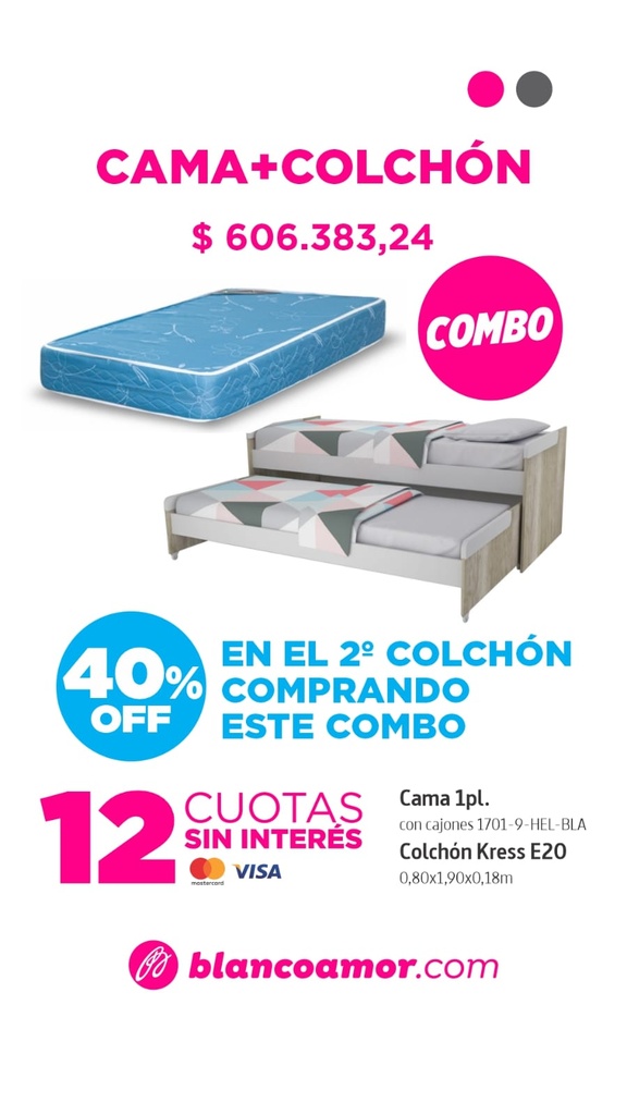 Combo cama + colchon