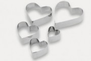 Molde P/Galletitas A.Inox. Corazon X 5