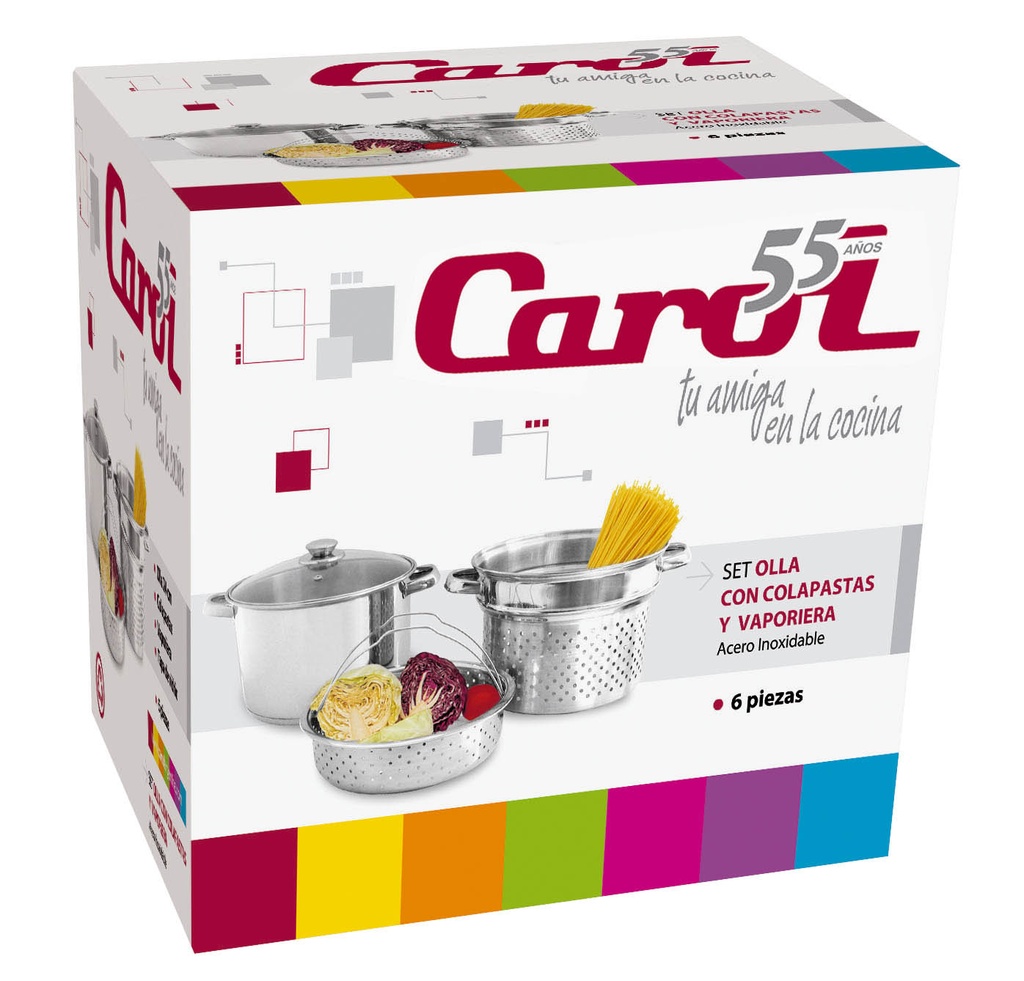 &quot;D&quot;- Cacerola Y Vap.C/Tpa.V, D.24, Setx4