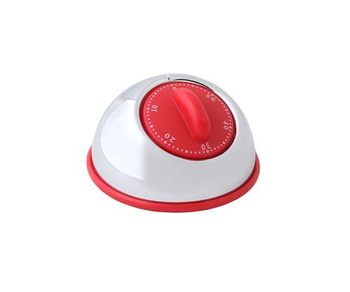 [7798182166784] Timer De Acero Rojo Redondo 9,5X5,5 Cm