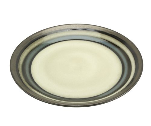 [7798257508068] Plato De Postre Redondo De Cerámica Marrón Decorado 20Cm -6-