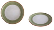 [CPL01V] Plato Playo Ceramica 27Cm - Verde